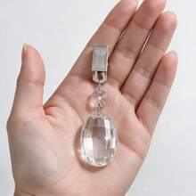 10Pcs Water-Drop Tablecloth Weights With 8Pcs Metal Clip Kit, Crystal Acrylic Teardrop Prisms Pendant Tablecloth Weights For Picnic Tables, Square, Rectangular, Clear - Transparent - View 5