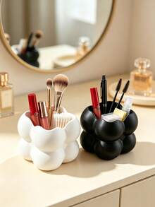 3D Printed Cloud Bubble Pen Holder, Ins Cream Style Round 3D Design, Large Capacity Storage For Makeup Brushes And Stationery, Macaron Multi-Color Options, Desktop Vanity Organizer And Decorative Ornament - Multicolor - View 3