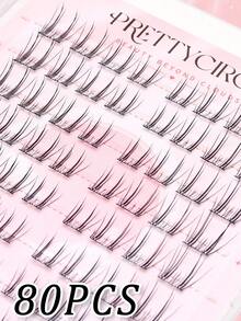 10-Row Glue-Free Segmented False Eyelashes, Natural Eye-Enhancing Effect, Neat Hair Flow, Natural Layering, Lightweight Makeup Look, Golden C Curl, 9-14mm Length - C - View 4