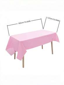 1/5 Pack Pink Plastic Disposable Tablecloth, 137x183cm Light Pink Disposable Rectangular Tablecloth, Suitable For Party, Birthday, Wedding, Picnic, Home Kitchen Dining Party Table Decoration - Multi-color - View 10