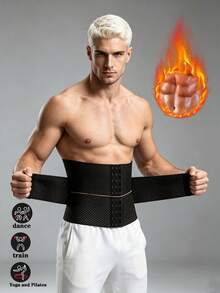 1pc Unisex [Segmented Design] Strong Waist Trimmer Abdominal Binder, Belly Fat Reduction, Body Shaping, Waist Slimming, Workout Waist Cincher, All-Season Wear - Multicolor - View 12