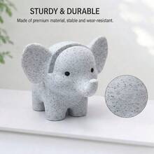 1pc Elephant Glasses Holder Miniature Model 3D Printed Marble Texture Animal Glasses Stand Home Office Desktop Storage Decor Christmas And Halloween Gift - Elephant Eyeglass Holder - View 4