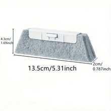 1pc PP Material 2-In-1 Detachable Window Slot Brush, Home Door & Window Groove Cleaning Brush, Glass Window Dead Corner Cleaning Tool, Groove Brush - Grey - View 5
