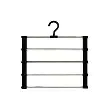 1pc Space-Saving Stainless Steel Folding Pants Hanger, Suitable For Jeans, Leggings And Wide-Leg Pants, Closet Organizer - Multicolor - View 10