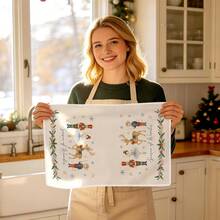 2pcs Kitchen Towels, Christmas Gingerbread Man Fairy Tale Pattern Microfiber Kitchen Towels, 40*60cm/15.7*23.6in Towels, Single-Sided Print, Dish Cloths For Kitchen, Suitable For Restaurant, Meat Room, Bathroom Decor, Holiday Gift - Multicolor - View 8