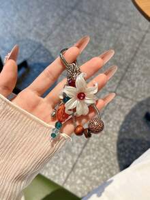 Exquisite Iris Flower Sweet Cool Star Phone Case Keychain, Bag Charm Universal Decorative Pendant, Suitable For Backpack Charm, Daily Bag Decoration, Holiday Party Gift, Back To School Gift, Halloween Gift, Women's Keychain, Car Keychain, Keychain Making Material, Men's Keychain, Backpack Charm Keychain, Keychain, Keychain Pendant, Keychain Coin Purse, Bulk Keychain, Keychain Set, Keychain Accessories - Multicolor - View 3