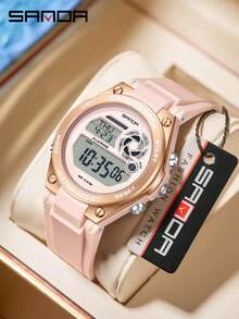 Jam Tangan Olahraga Digital SANDA Pria Wanita, Tali Silikon Warna-warni, Casing Bulat, Tampilan Ganda, Tahan Air 5ATM, Alarm, Tanggal Hari Ini, Jam Tangan Unisex - Satu ukuran cocok untuk semua. - View 16