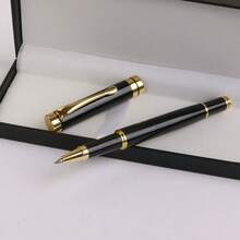 4pcs/Set Luxury Metal Ballpoint Pens, Business Signature Writing Pens, Suitable For Office And Daily Use, Classic Design, 0.5mm Black Ink, Smooth Writing. Ideal Choice For Business Gifts And Holiday Presents. Perfect For Graduation And Back To School Season - A - View 5