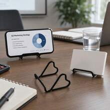 1pc Heart-Shaped Phone & Tablet Stand, Universal Multi-Color Elegant Phone Holder, Desktop Organizer Desk Accessories, Home Office Decor Room Decor, Party Ornament, Creative Valentine's Day Gift - Phone Stand - View 9