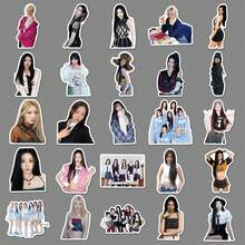 Hasbro 50pcs BABYMONSTER Graffiti Stickers, Korean Girl Group Star Decorative Stickers For Water Bottle, Phone Case, Notebook - Multicolor - View 5