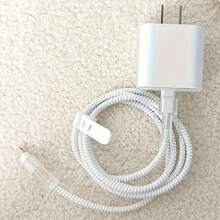 5pcs White Transparent Charger Protective Case & Data Cable Protector, 18/20W Fast Charging Head Cable Winder, Anti-Damage Cable Organizer Gift For Boyfriend/Girlfriend - Multicolor - View 4