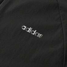 Adidas Women's Casual Windbreaker Jacket With Stand Collar And Three Stripes - Black - View 9
