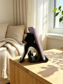 Cat Phone Stand, Suitable For All Phones And Tablets, For Bed, Office, Car Use, Cute Cat Design, Hands-Free Video Calls, Essential For Pet Lovers, Fun Cat-Shaped Phone Holder - Multiple Styles - View 2
