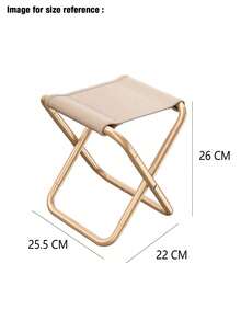 A Camping Stool Foldable Stool Portable Fishing Chair Lightweight Folding Chair Camping Chair Stool Outdoor Picnic Four-Corner Stool - Gold - View 7