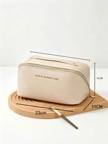 1pc Pillow Makeup Bag, Large Capacity Portable Handheld Toiletry Bag, Waterproof PU Cosmetic Storage Bag For Women, Suitable For Daily Use And Travel - Multicolor - View 7