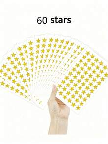 300/600/1200pcs Gold Star Stickers, Reward Gold Star Stickers, Foil Star Stickers, School Planner Small Star Stickers, Behavior Tracking Chart, Classroom Teacher Supplies, DIY Sticker Decoration Props - Gold - View 14