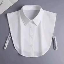 2 buah Kerah Kemeja Setengah Lepas Pasang untuk Wanita, Motif Kotak-kotak, Cocok untuk Gaun, Kemeja, dan Sweater - MultiWarna - View 7