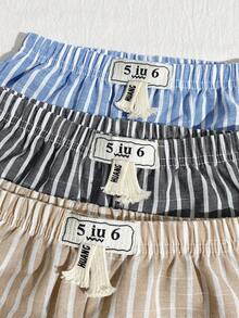 3-Pack Spring And Autumn Young Boy Striped Casual Pants For Boys, Perfect For Street Wear, Outdoor Wear, And Vacation - Multicolor - View 4