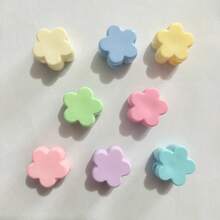 5pcs Random Color Minimalist Acrylic Macaron Heart Beads, DIY For Phone Strap, Keychain, Bracelet, Jewelry, Holiday Gift - Simple Style Acrylic Spring Color Love Big Hole Beads - View 10