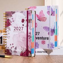 A5 Hardcover Planner 2027 New Calendar Diary Self-Discipline Check-In - Planner Time Management - Notebook To Improve Efficiency Schedule And Calendar, Calendar And Personal Planning Supplies, Hardcover Bound Planner, Business Office Notebook, Goal Tracking Notebook, Daily Planner - A5 - View 3