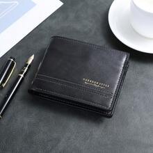 CarrKen 1pc Men's New Multi-Slot Multifunctional European & American Style Short Wallet, Exquisite Versatile Design For Men And Teenagers - Multicolor - View 5