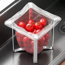 Foldable Trash Bag Holder, Stainless Steel Trash Bag Rack, Compact Practical Kitchen Countertop Storage Rack, Multi-Functional Household Trash Bag Support Stand - View 4