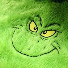 The Grinch 1pc Green Christmas Tree Skirt Plush Green Monster Cartoon Christmas Tree Skirt Decoration - Green - View 6