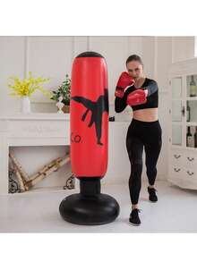 Adult Inflatable Punching Bag, Standing Boxing Training Sandbag, PVC Inflatable Combat Punching Target, With Foot Pump, Suitable For Home Fitness And Stress Relief - Multicolor - View 6