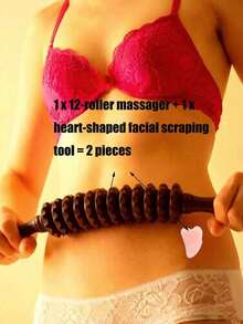 Wooden Massage Roller Stick For Muscle Relief, 9‑Wheel Smooth Body Roller, Wood Therapy Massage Tools For Trigger Point Relief, Legs Sore Muscle Recovery - Multiple Styles - View 7