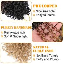 12-Inch Yankee Twist Crocheted Braid, 30 Strands Per Bundle, Pre-Knotted Yankee Twist Brown Spring Passion Twist Braid With Curled Ends, Synthetic Crocheted Braid, Wig Tools Included. - Multicolor - View 4