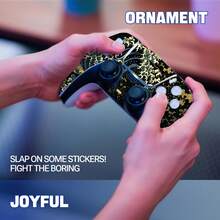 Vintage Art Wave Pattern Protective Stickers Compatible With PS5 Disc Edition, Full Set Console & Dual Controllers Skin, Waterproof Scratch-Resistant Removable Vinyl Gaming Accessories - View 5