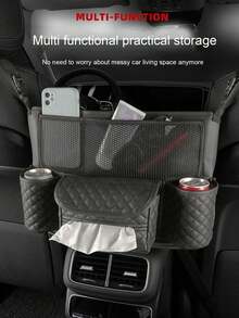 1pc Car Seat Back Storage Bag Mesh Pocket Car Organizer Hanging Bag For Bags And Supplies (Due To Different Production Batches, There May Be Some Color Differences;) - A - View 13