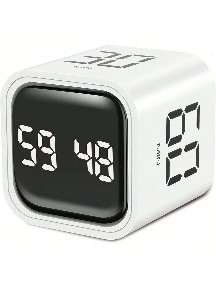 5/10/30/60 Minute Customizable Digital Cube Pomodoro Timer, Efficient Timer, Kitchen Timer, Desktop Timer With Vibration And Adjustable Alarm, Suitable For Task Management, Cooking, Studying