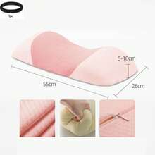 2pcs Multifunctional Colorful Waist Pillow, Comfortable Mattress, Soft Memory Foam Pillow, Back Support Pillow, Wave Shaped Lumbar Pillow, Machine Washable Fabric Cover - 1PC - View 11