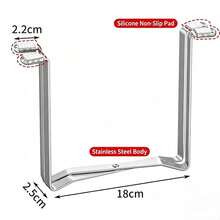 Foldable Trash Bag Holder, Stainless Steel Trash Bag Rack, Compact Practical Kitchen Countertop Storage Rack, Multi-Functional Household Trash Bag Support Stand - View 9