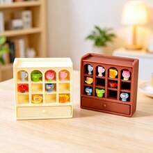 Miniature Realistic Drawer Cabinet DIY Dollhouse Miniature Food & Drink Cup Rack Display Case Dollhouse Scene Decor Holiday Gift DIY Landscape Decoration Accessory - Multicolor - View 4