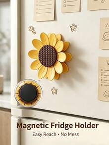 Creative Daisy Petal Design 3D Magnetic Sealing Clips, Portable Refrigerator Food Sealing Clips, Moisture-Proof Airtight Snack Preservation Clips, Dorm Travel Kitchen Storage Essential, Christmas Halloween Party Organizing Clips - Multicolor - View 3