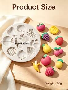 Fruit Shape Silicone Mold Set, Mini Cake Fondant Chocolate Candy Mold, Cake Decorating Tool & Baking Tray For DIY Dessert Decor, Reusable Easy Clean Kitchen Baking Supplies - Beige - View 8