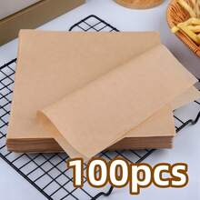 100pcs Baking Paper, Greaseproof Food Paper, Sandwich Wrapping Paper, Food Basket Liners, 50pcs Pre-Cut Non-Stick Baking Paper, Suitable For BBQ, Picnic, Party - View 11