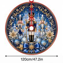 1件星空城堡胡桃夾子圖案聖誕樹裙，優雅配色節日裝飾，5種尺寸，中性節日禮物，適合居家與派對聖誕裝飾 - 星空古堡胡桃夾子 - 查看 11