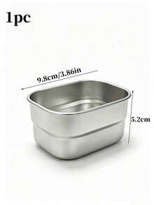 Metal Oval Stainless Steel Small Food Storage Container, Multi-Purpose Food Portioning Box, Baby Food Container, Butter Jam Storage Box, Home Small Dish Fruit Storage Box, Portable Outdoor Snack Portioning Box, Durable Rust-Resistant Easy To Clean, Suitable For Halloween, Christmas, Thanksgiving, Easter, Independence Day, Holiday Party, Picnic, Banquet, Meal Prep, Cooking Storage Tool - Silver - View 10