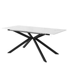 Extendable Dining Table, Automatically Extendable Dining Table, Rectangular Table, Coffee/Leisure Table, L150/180 X W70 X H75.5, Leg Design, Marble Structure, Black And White - 1 - View 8