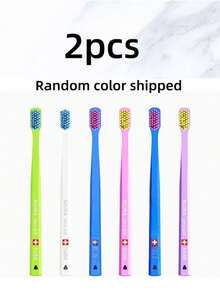 Swiss Color Ultra Soft Bristle Toothbrush, Compact Brush Head, Polypropylene Bristles, Odor-Resistant Design, High Density Feature Protects Gums, Suitable For Adult Men And Women Manual Use - Pink - View 11