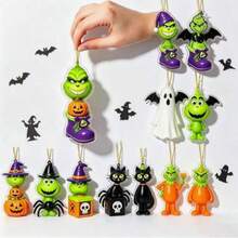 The Grinch 5pcs Halloween Tree Hanging Decorations, Holiday Home Decor | Includes Hanging Rope; Features Ghost, Bat And Witch Hat Designs, Suitable For Decorating Partition Walls; Halloween Party Decorations (Random Styles) - Cookie Monster - View 2