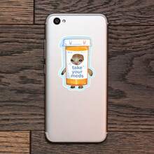 1PC Funny Cat Self Care Reminder Sticker, Sarcastic Daily Wellness Meme Quote Vinyl Decal For Laptop Water Bottle Notebook, Waterproof Kitty Decal Sticker, Aesthetic Stationery Scrapbook Accessories Gift For BFF - S2525 - View 6