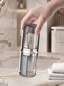 Travel Toothbrush Holder Cup, Portable Toothpaste Storage Container, Keep Bathroom Items Clean And Tidy, Fits Toothbrushes, Toothpaste, Dental Floss. Suitable For Bathroom , Travel, Business Trip, Dorm, Practical Household Bathroom Accessory. - Multicolor - View 8