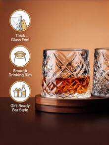 1pc 2026 New Rotating Glass Cup, Rotating Whiskey Cup, Drinking Cup, Suitable For Coffee, Beer, Iced Tea, Wine, Whiskey - Multicolor - View 5