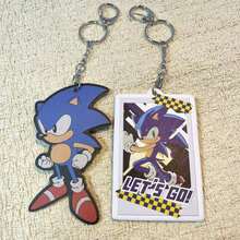 Sonic 1 قطعة/3 قطع مجموعة سلسلة مفاتيح سونيك أنمي ألعاب ريترو، حلقة مفاتيح كرتونية تعليقة حقيبة للحقيبة الظهر والمحفظة ديكور معلق - متعدد الألوان - مشاهدة 5