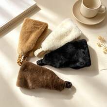 Autumn/Winter Faux Rabbit Fur Wide Band Windproof Headband Winter Warm Ear Warmer Elastic Hairband - Multicolor - View 2
