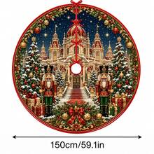 1 buah Alas Pohon Natal Motif Nutcracker untuk Pesta Permen, Dekorasi Liburan Warna Elegan, 5 Ukuran, Hadiah Liburan Unisex, Cocok untuk Dekorasi Natal di Rumah dan Pesta - Pesta Permen Nutcracker - View 11